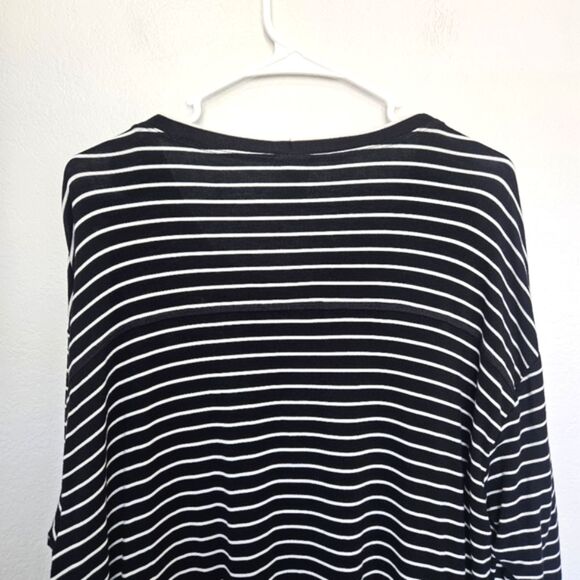 Cabi | Crosswalk Striped Oversize Tee Long Sleeve Top 4005, Womens Small - Picture 4 of 5